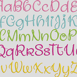 Stickdatei ABC ca. 2,5cm Buchstaben Schrift Set 617 In Love 4 - Sewando