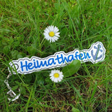 Stickdatei Anhänger "Heimat Hafen" mit Anker
