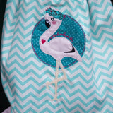 Stickdatei Frieda und Fred Flamingo - Rahmen 18x30 - Sewando