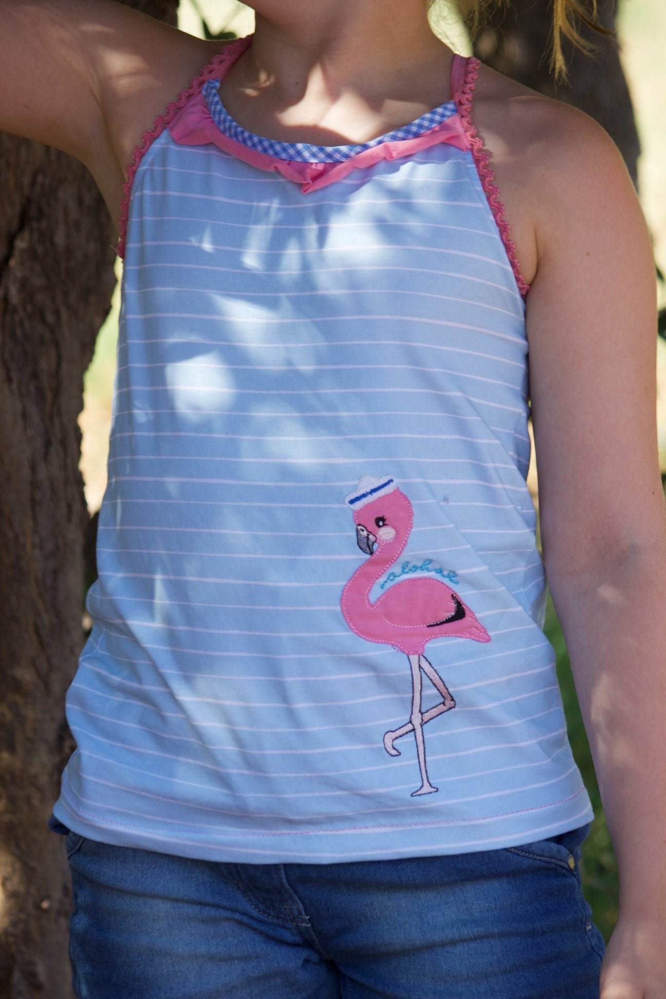 Stickdatei Frieda und Fred Flamingo - Kombipaket - Sewando