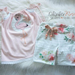 Stickdatei Frieda und Fred Flamingo - Rahmen 13x18 - Sewando