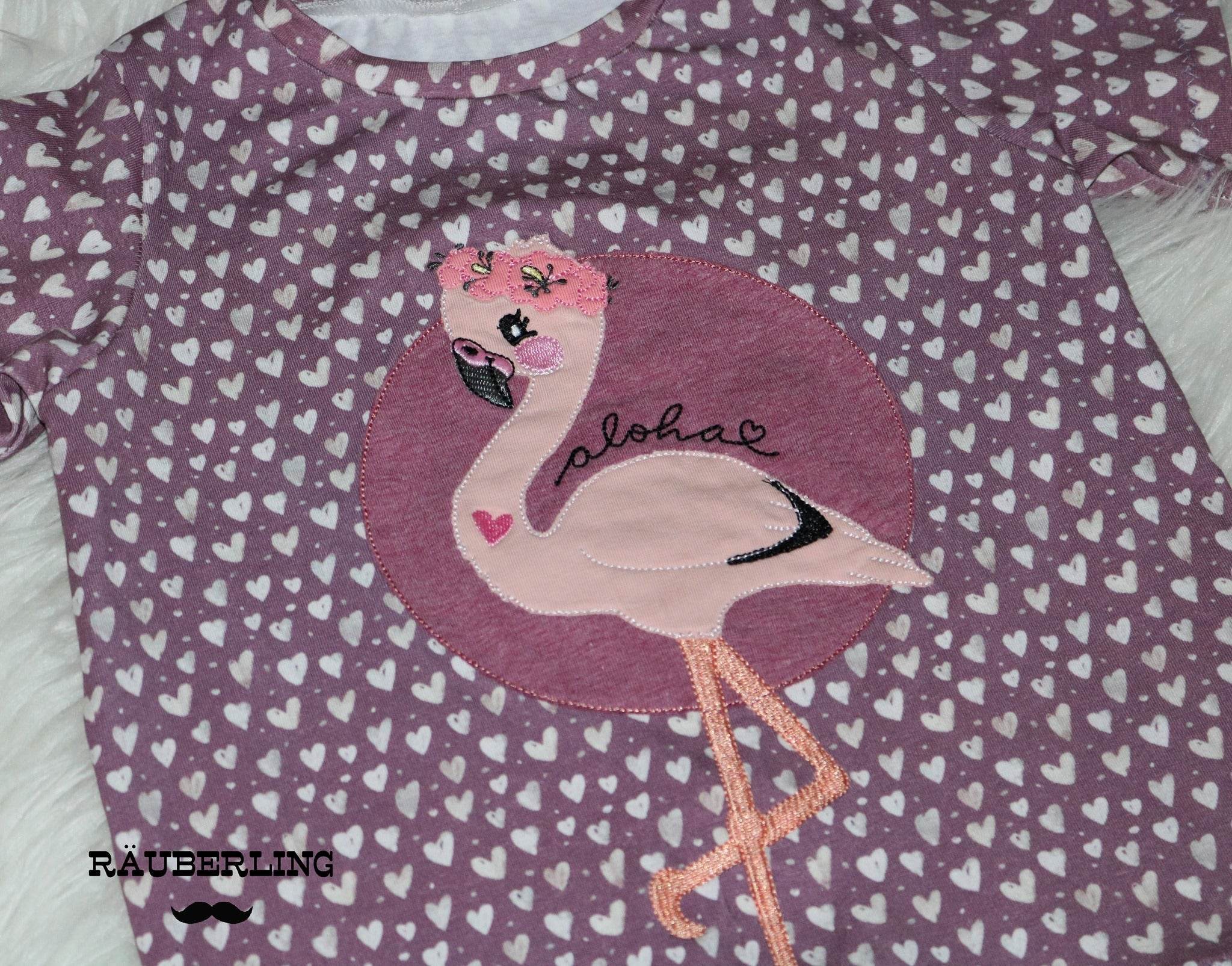 Stickdatei Frieda und Fred Flamingo - Kombipaket - Sewando