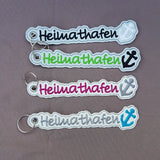 Stickdatei Anhänger "Heimat Hafen" mit Anker