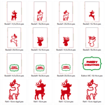 Hirsch Reh Weihnachten Stickdatei inkl. Säckchen Dateien - Sewando