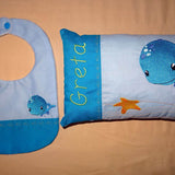 Stickdatei - Wal Kissen und Laetzchen SET ITH - Sewando