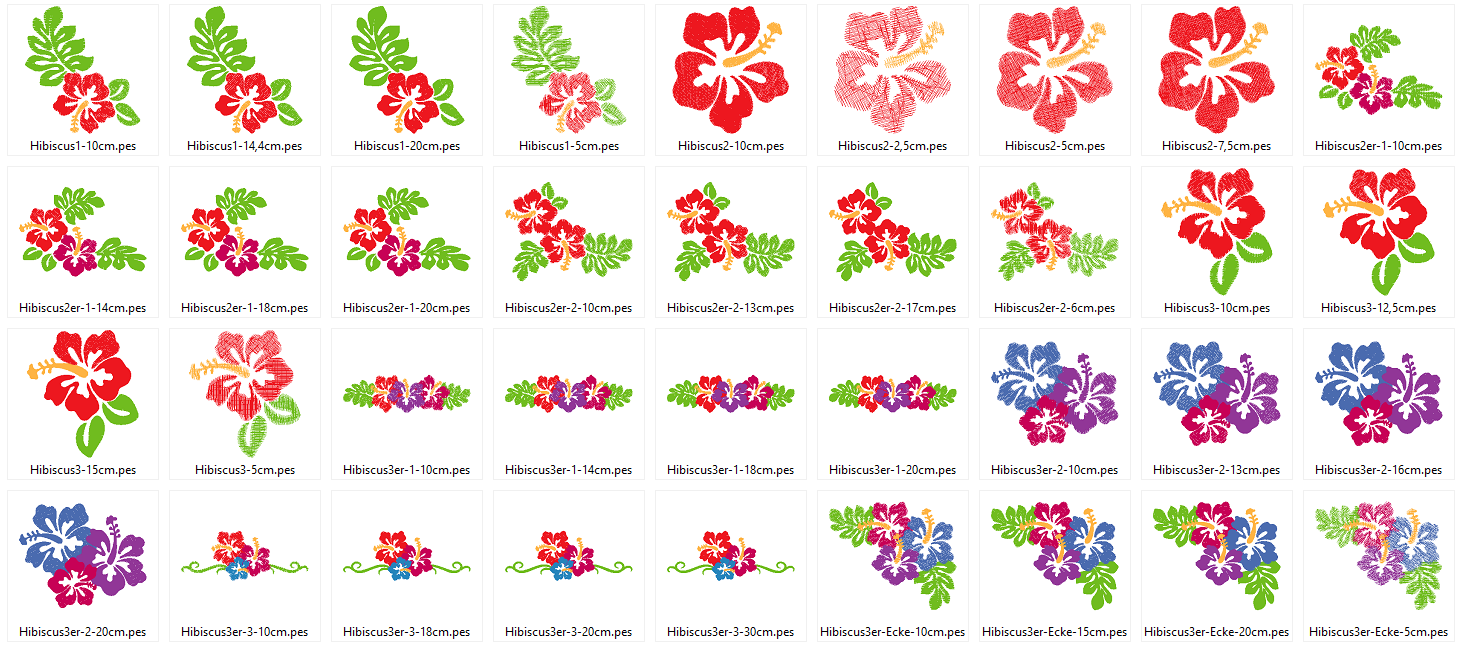 Hibiskus Stickdatei - Sewando