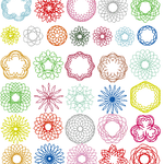Stickdatei - Zirkel Mandala Mini Blumen 2 bis 4cm Teil 1 - Sewando