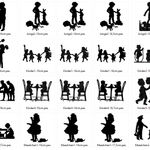 Nostalgie Kinder Silhouette Stickdatei Vol.1 - Sewando