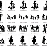 Nostalgie Kinder Silhouette Stickdatei Vol.1 - Sewando