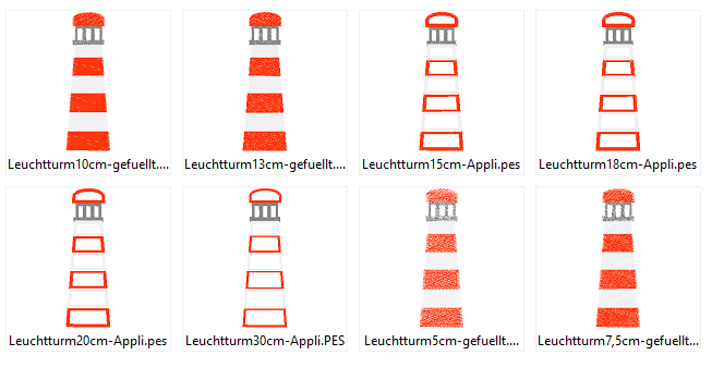 Leuchtturm Stickdatei - Sewando