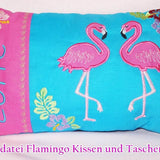 Stickdatei Flamingo Taschenmotiv + Kissen ITH - Sewando