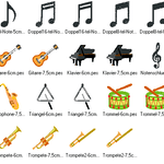 Musikinstrumente Minis Stickdatei - Sewando