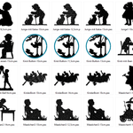 Nostalgie Kinder Silhouette Stickdatei Vol.2 - Sewando