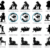 Nostalgie Kinder Silhouette Stickdatei Vol.2 - Sewando