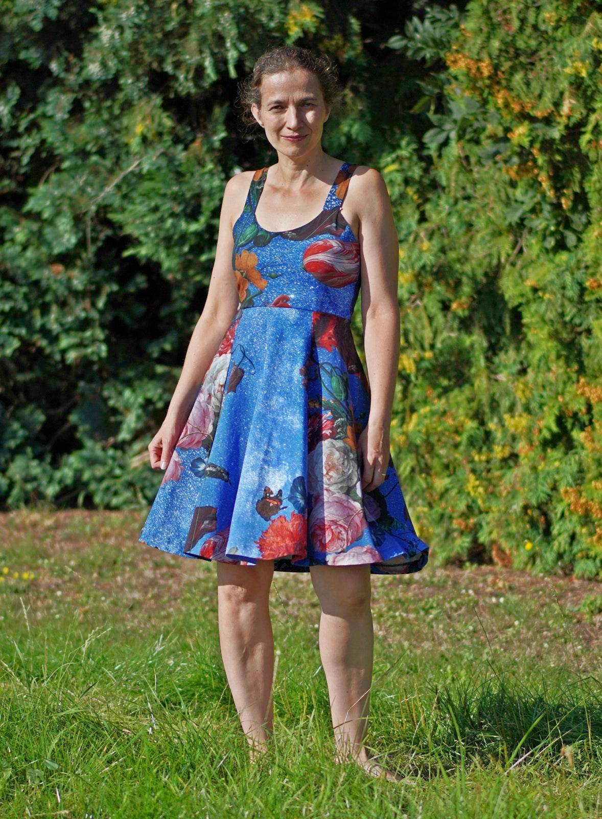 Kleid Laura Trägerkleid mit Tellerrock nähen Gr. 32-48 - Sewando
