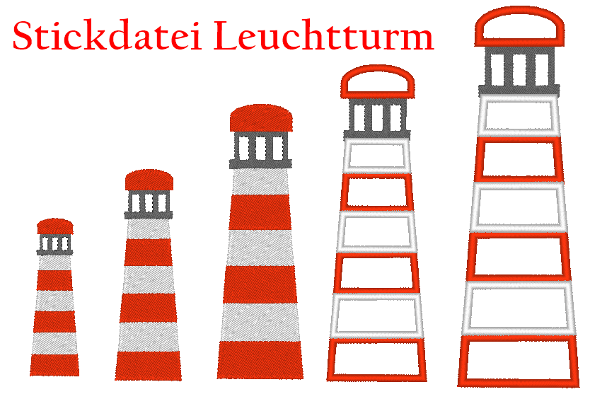 Leuchtturm Stickdatei - Sewando