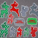 Hirsch Reh Weihnachten Stickdatei inkl. Säckchen Dateien - Sewando