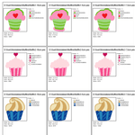 Muffin Kuchen Stickdatei - Sewando