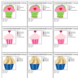 Muffin Kuchen Stickdatei - Sewando
