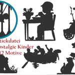 Nostalgie Kinder Silhouette Stickdatei Vol.2 - Sewando