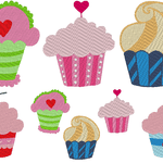 Muffin Kuchen Stickdatei - Sewando