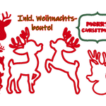 Hirsch Reh Weihnachten Stickdatei inkl. Säckchen Dateien - Sewando