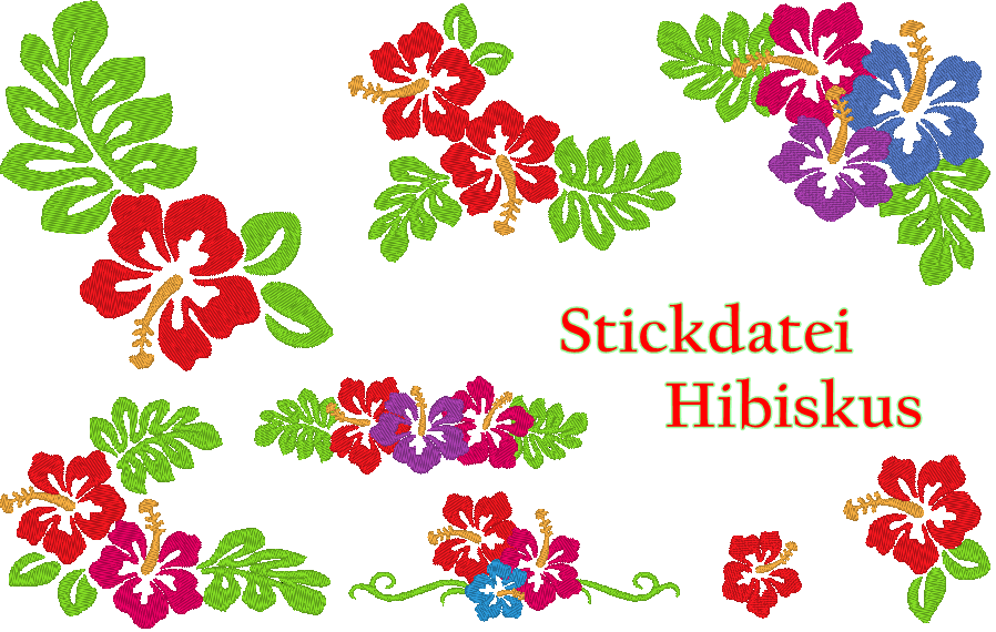 Hibiskus Stickdatei - Sewando