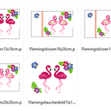 Stickdatei Flamingo Taschenmotiv + Kissen ITH - Sewando