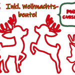 Hirsch Reh Weihnachten Stickdatei inkl. Säckchen Dateien - Sewando