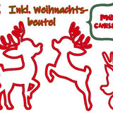 Hirsch Reh Weihnachten Stickdatei inkl. Säckchen Dateien - Sewando