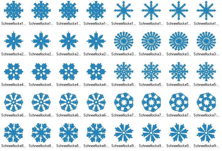 Mega Set Schneeflocken Stickdatei - Sewando