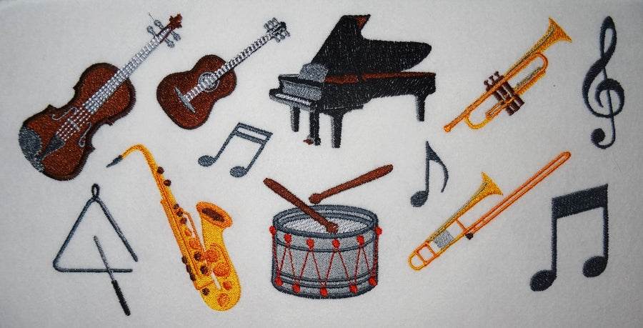 Musikinstrumente Minis Stickdatei - Sewando