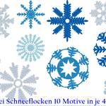 Mega Set Schneeflocken Stickdatei - Sewando