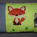 Stickdatei - Fuchs mit Hase Kissen und Laetzchen SET ITH - Sewando