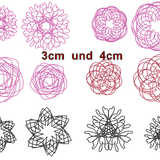 Stickdatei - Zirkel Mandala Mini Blumen 2 bis 4cm Teil 2 - Sewando