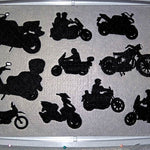 Stickdatei - Motorrad Motorroller Silhouetten - Sewando