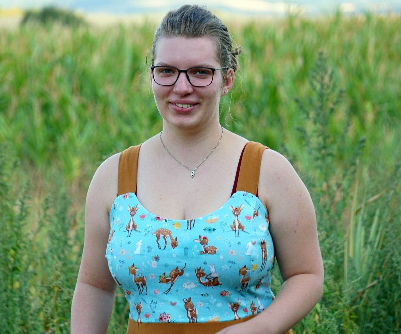 Kleid Laura Trägerkleid mit Tellerrock nähen Gr. 32-48 - Sewando