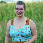 Kleid Laura Trägerkleid mit Tellerrock nähen Gr. 32-48 - Sewando