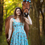 Kleid Laura Trägerkleid mit Tellerrock nähen Gr. 32-48 - Sewando