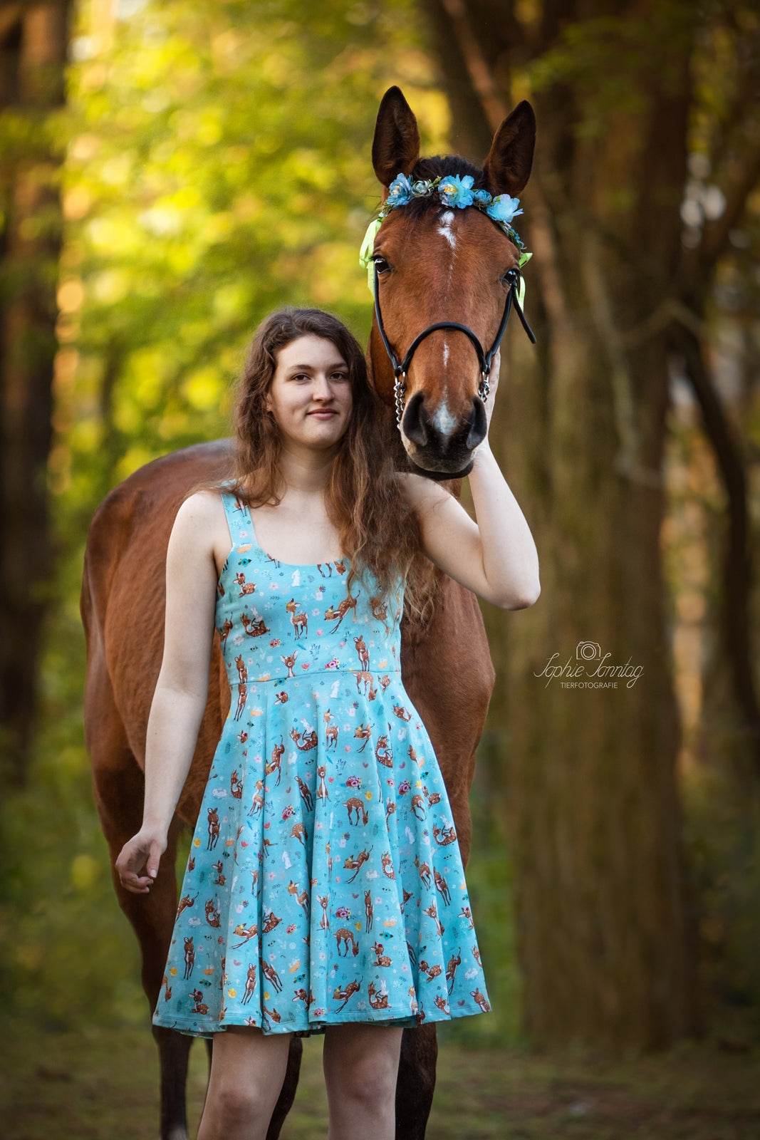 Kleid Laura Trägerkleid mit Tellerrock nähen Gr. 32-48 - Sewando