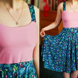 Kleid Laura Trägerkleid mit Tellerrock nähen Gr. 32-48 - Sewando