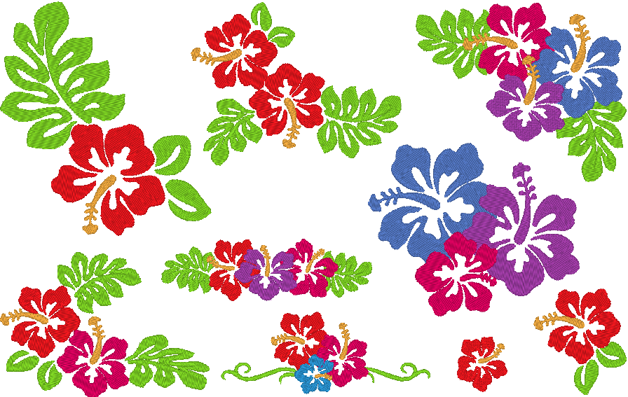 Hibiskus Stickdatei - Sewando