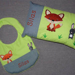 Stickdatei - Fuchs mit Hase Kissen und Laetzchen SET ITH - Sewando
