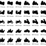 Stickdatei - Motorrad Motorroller Silhouetten - Sewando