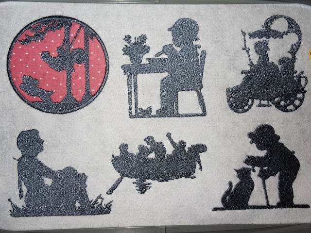 Nostalgie Kinder Silhouette Stickdatei Vol.2 - Sewando