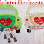 Hochzeitsauto Stickdatei Hochzeit - Sewando