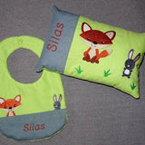 Stickdatei - Fuchs mit Hase Kissen und Laetzchen SET ITH - Sewando