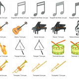 Musikinstrumente Minis Stickdatei - Sewando