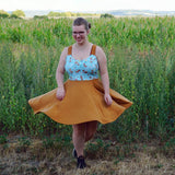 Kleid Laura Trägerkleid mit Tellerrock nähen Gr. 32-48 - Sewando