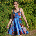 Kleid Laura Trägerkleid mit Tellerrock nähen Gr. 32-48 - Sewando